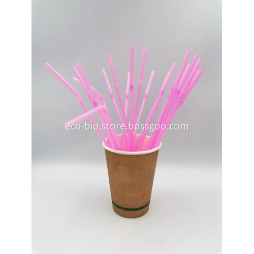 Compostable Disposable Flexible Bend PLA Drinking Straw